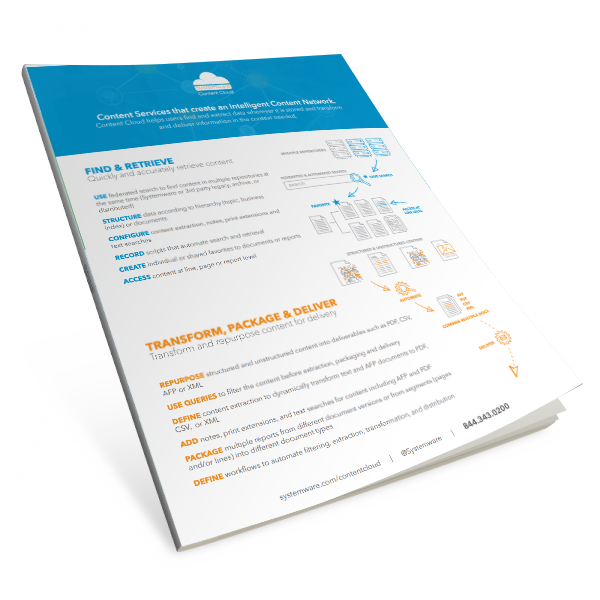 Systemware Content Cloud Capabilities